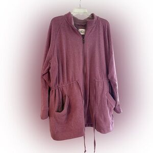 UGG Plus Raleigh Full Zipper Sweater Jacket Purple Size 3X